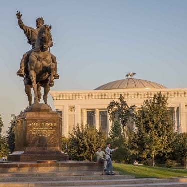 Amir Timur statue, in Amir Timur square, Tashkent, Uzbekistan.
