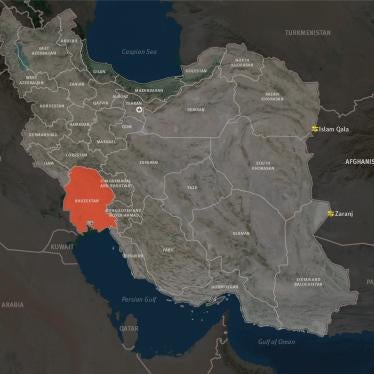 Map of Iran with Khuzestan Province Highlighted