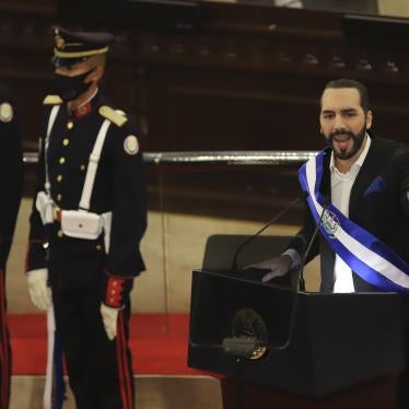 El Salvador's President Nayib Bukele delivers his annual address to the nation before Congress, in San Salvador, El Salvador, Tuesday, June 1.