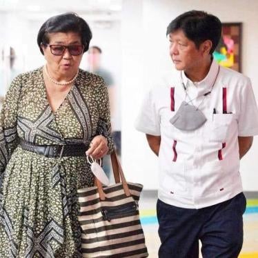 Philippine incoming national security adviser Clarita Carlos and President-elect Ferdinand Marcos Jr.