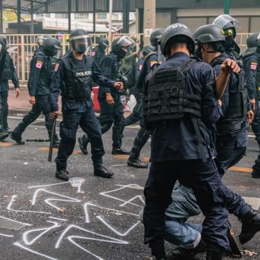 Police remove protesters trying to march