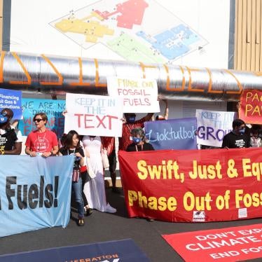 Community leaders from the Global Campaign to Demand Climate Justice rally at COP27.