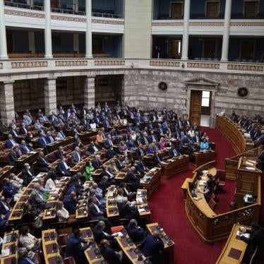 Greece's Prime Minister Kyriakos Mitsotakis speaks during a parliament session in Athens, Greece, Friday, Aug. 26, 2022. 