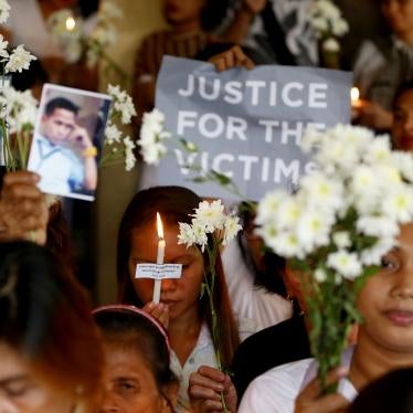 Relatives of victims during President Rodrigo Duterte's “war on drugs” hold a memorial for their loved ones at a church in Manila.