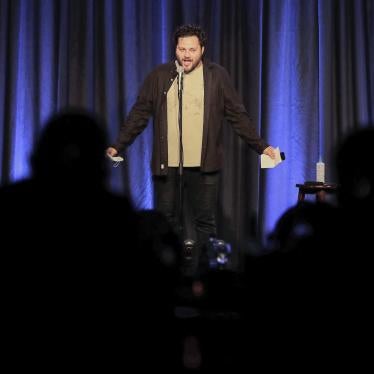  Stand-up comedian Nour Hajjar performs onstage at the KED Beirut on December 15, 2020. 