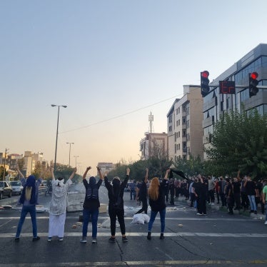 Iranian women, defying the mandatory hijab rule, take to the streets during nationwide protests that started after 22-year-old Mahsa (Jina) Amini died on September 16, 2022 in the custody of Tehran’s “Morality Police,” October 1, 2022.
