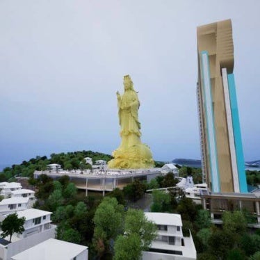The concept art for the Guan Yin statue, Songkhla, Thailand.