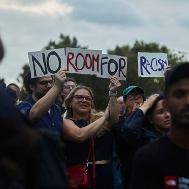Thousands of peaceful protesters stand up for rights in an Anti-Racism Protest in London, UK, August 7, 2024.