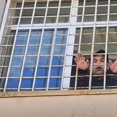 Uzbek blogger Valijon Kalonov at a psychiatric hospital in Jizzakh, Uzbekistan, where he has been forcibly detained since 2021 for criticizing the president