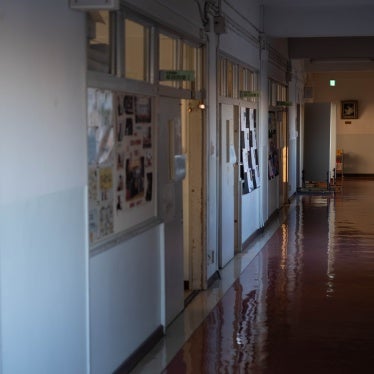 A Tokyo public high school corridor.