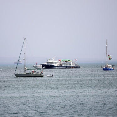 Ships that are part of the Global Sumud Flotilla heading to Gaza are anchored off the coast of Sidi Bou Said in Tunis, Tunisia, September 9, 2025. 
