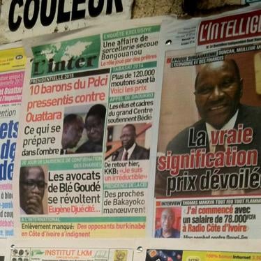 newsstand in Abidjan