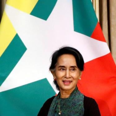 Myanmar State Counselor Aung San Suu Kyi attends a meeting event with Myanmar citizens residing in Japan in Tokyo, Japan on November 2, 2016. 