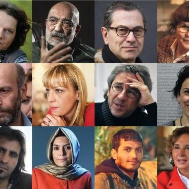 Journalists targeted in Turkey’s media crackdown. From top left: Aslı Erdoğan, Ahmet Altan, Kadri Gürsel, Necmiye Alpay; Erdem Gül, Ceyda Karan, Can Dündar, Hatice Kamer; Refik Tekin, Hanım Büşra Erdal, Nedim Oruç, Nazlı Ilıcak