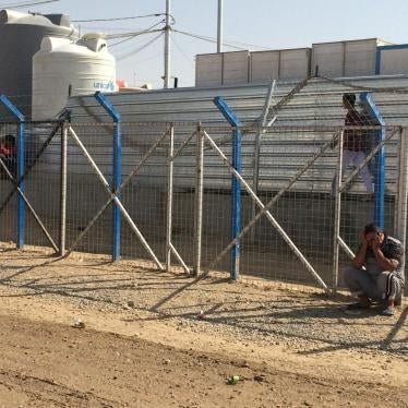 Fenced area next to the Degaba IDP camp where men and boys over 14 who have fled fighting in Mosul and Hawija are being arbitrarily detained by KRG security forces for weeks at a time.