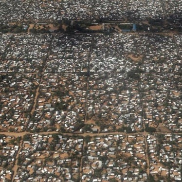 Photo: An aerial picture shows a section of the Hagadera camp in Dadaab near the Kenya-Somalia border, May 8, 2015.