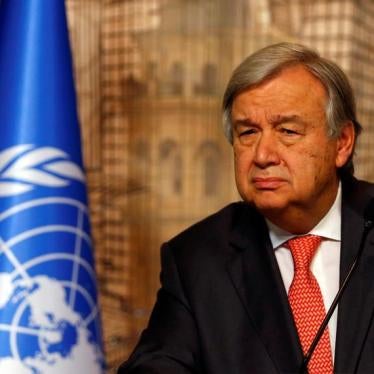 联合国秘书长古特雷斯出席新闻发布会，土耳其，伊斯坦布尔，2017年2月10日。