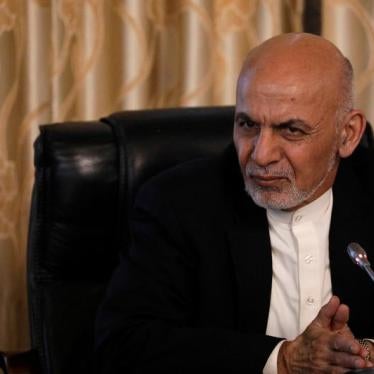 Afghanistan's President Ashraf Ghani addresses U.S. Defense Secretary James Mattis and his delegation at the Presidential Palace in Kabul, Afghanistan April 24, 2017.