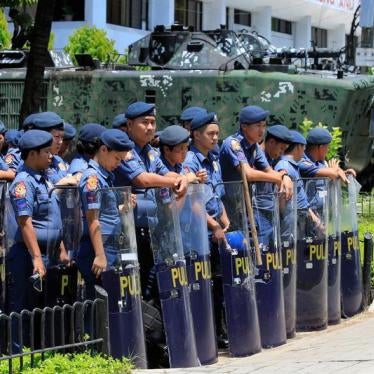 Members of the Philippine National Police (PNP) stand guard with their shields near the venue of the Association of South East Asian Nation (ASEAN) summit in Pasay City, metro Manila, Philippines April 24, 2017.