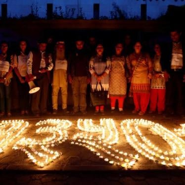 Activists observe a minute of silence in memory of the people who disappeared during the decade-long armed Maoist insurgency against the now-toppled monarchy to observe the International Day of the Disappeared in Kathmandu, Nepal August 30, 2017.