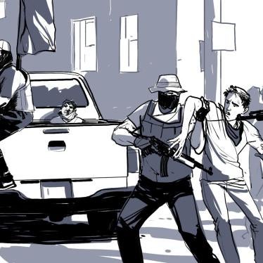 Illustration of protests in Nicaragua.