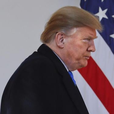 President Donald Trump walks out to begin speaking at an event in the Rose Garden at the White House to declare a national emergency in order to build a wall along the southern border