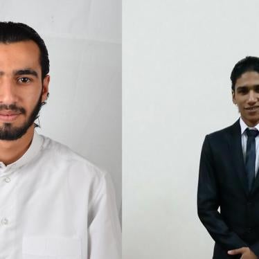 Photos of Ali al-Arab and Ahmad al-Malali, whose death sentences were upheld by Bahrain’s Court of Cassation on May 6, 2019. © Private