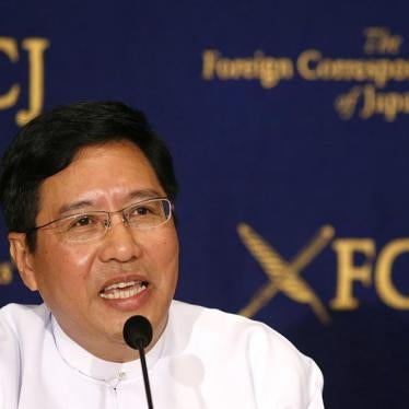 Myanmar's Ambassador to Japan Thurain Thant Zin speaks during a press conference at the Foreign Correspondents' Club of Japan in Tokyo, Thursday, Oct. 12, 2017.