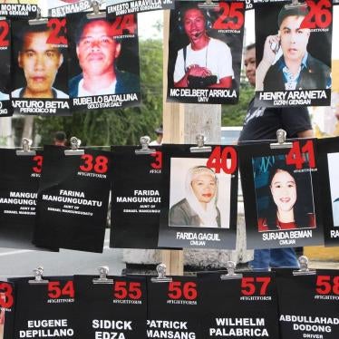 People commemorate the 10th anniversary of the gruesome Ampatuan Massacre in Manila, Philippines on November 23, 2019.