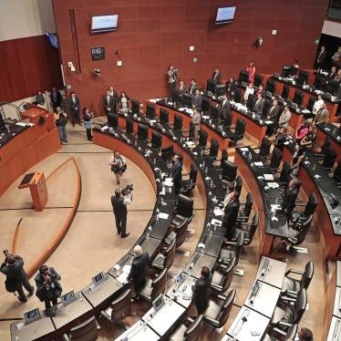View of the plenary session inside the Senate of the Republic of México on March 22, 2018.